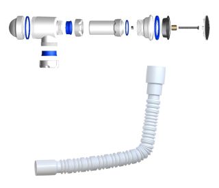 Сифон для раковины Melana с донным клапаном без перелива